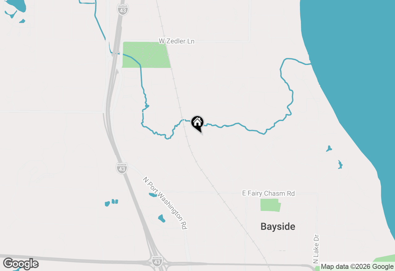 Map of 9490 N Waverly Dr, Bayside, WI 53217