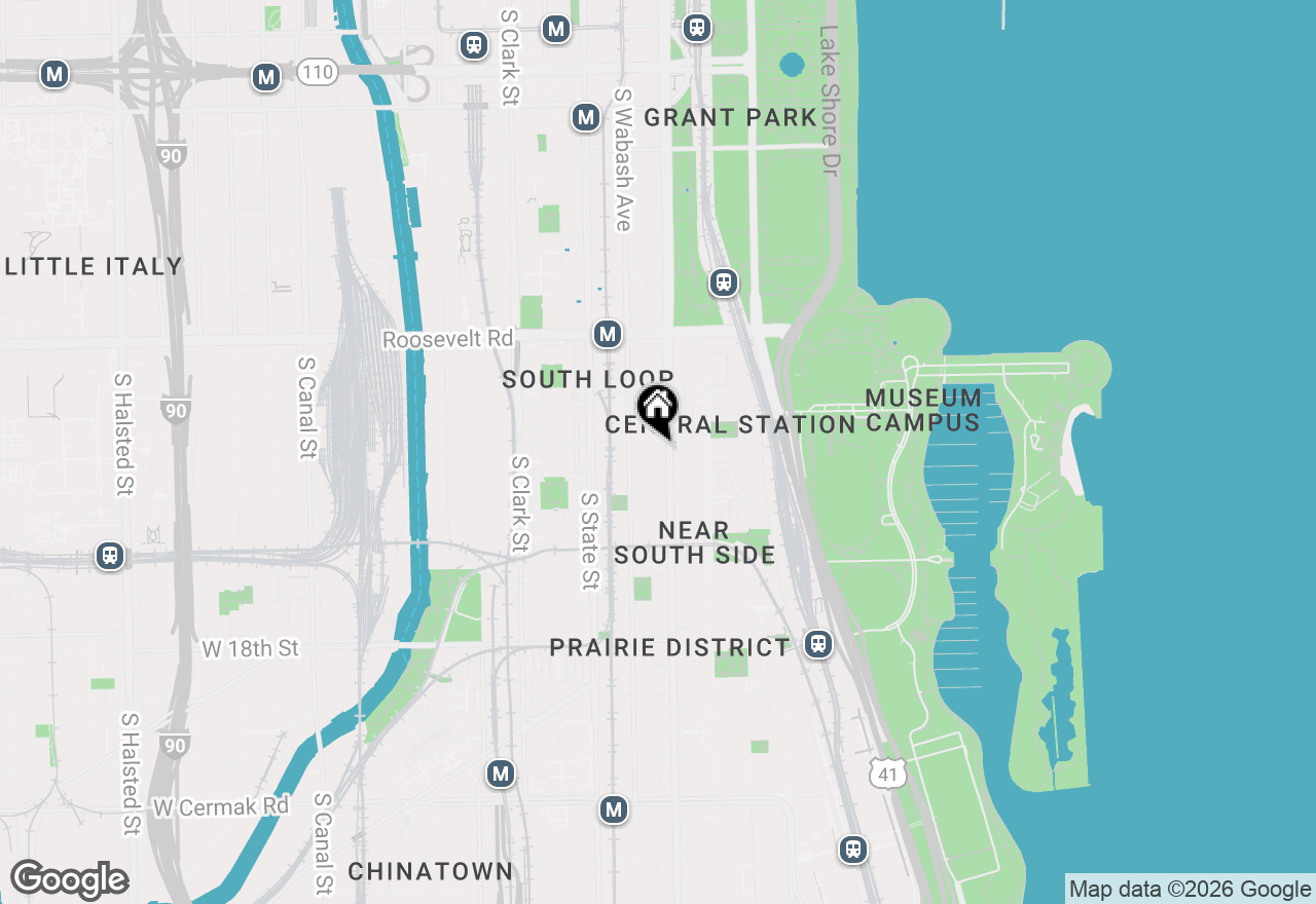 Map of 1400 S Michigan Avenue #806, Chicago, IL 60605