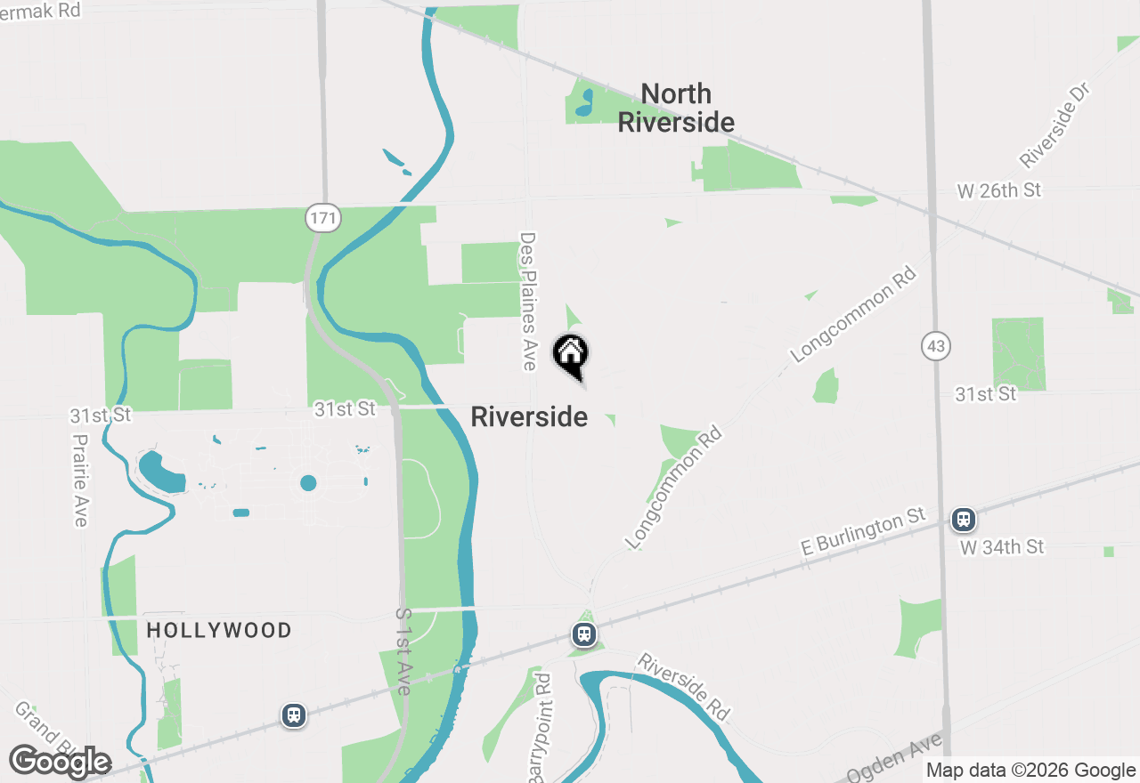 Map of 256 Blackhawk Road, Riverside, IL 60546