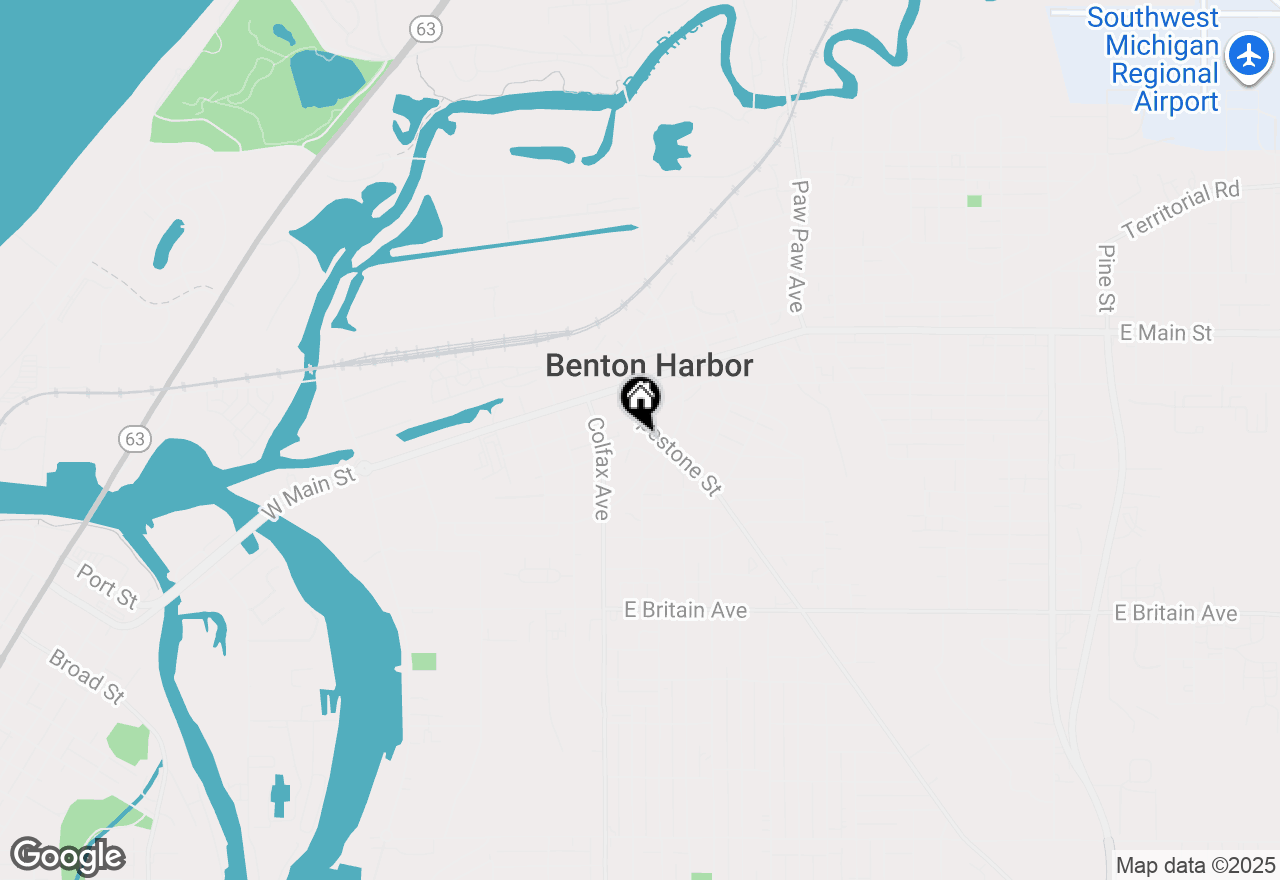 Map of 195 Michigan Street, Benton Harbor, MI 49022