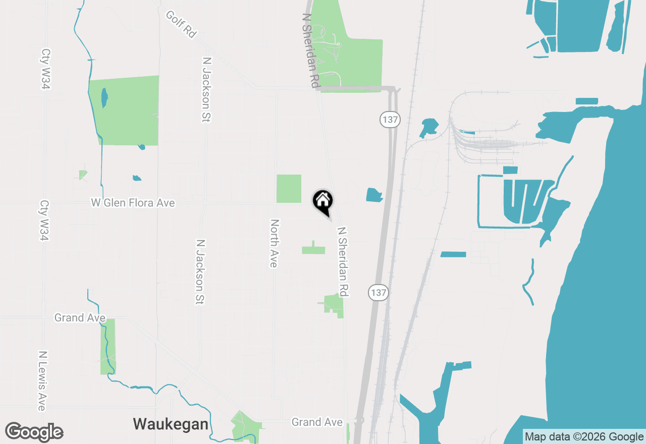 Map of 227 Douglas Avenue, Waukegan, IL 60085