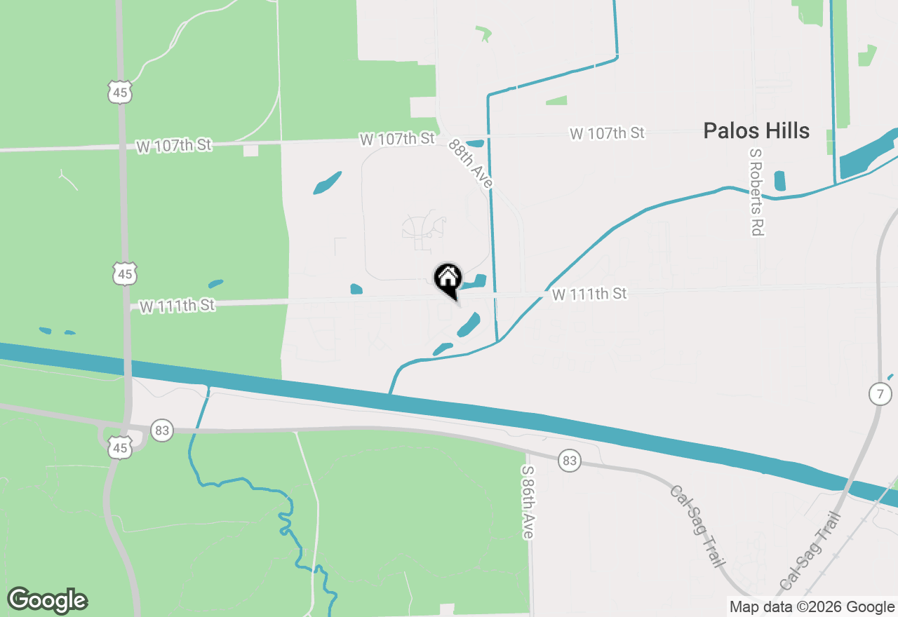 Map of 11110 E Cove Circle #2A, Palos Hills, IL 60465