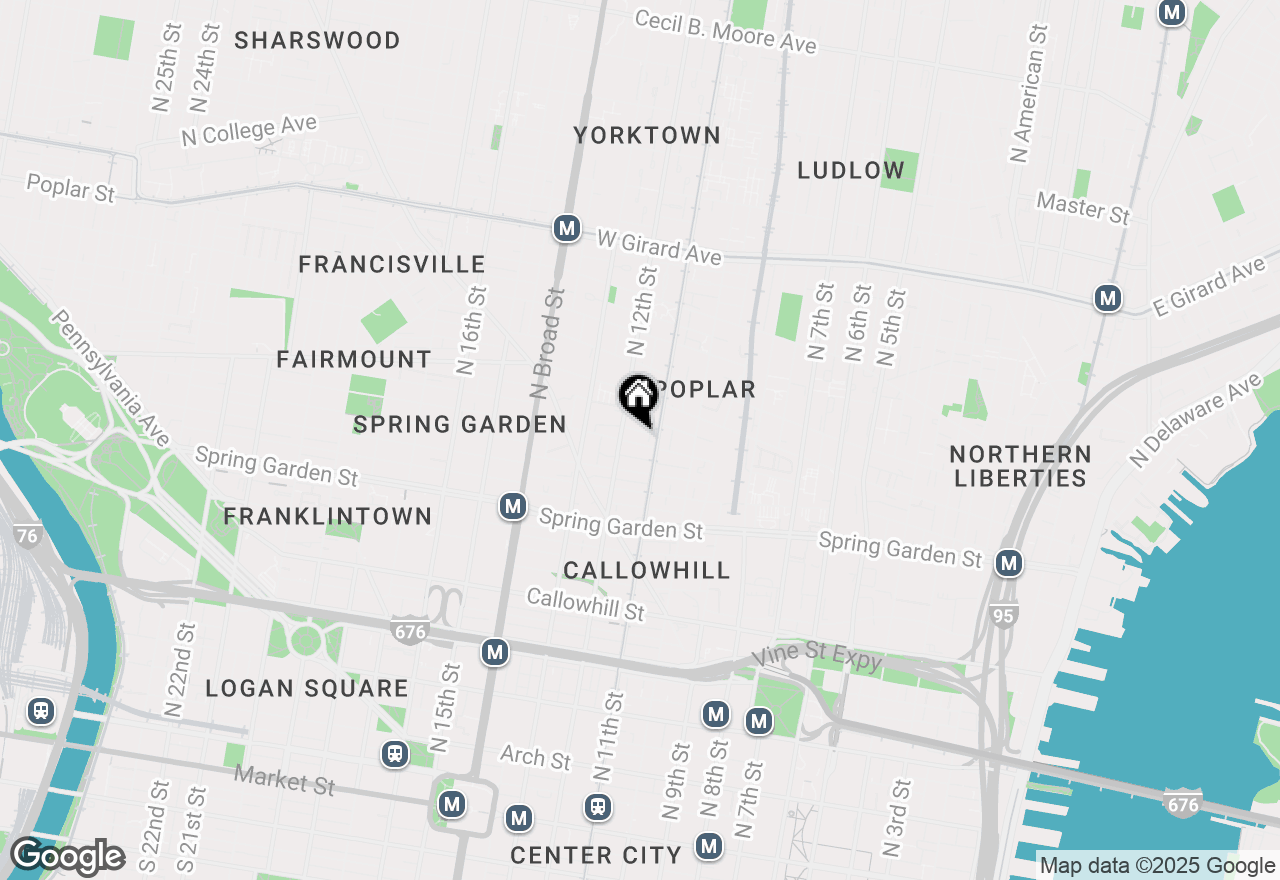 Map of 1117 Wallace Street, Philadelphia, PA 19123