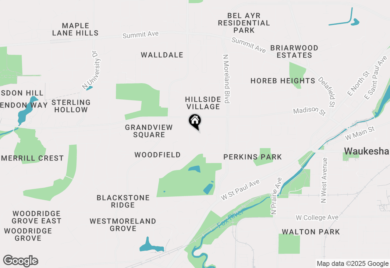 Map of 214 Stewart Hill Dr, Waukesha, WI 53188