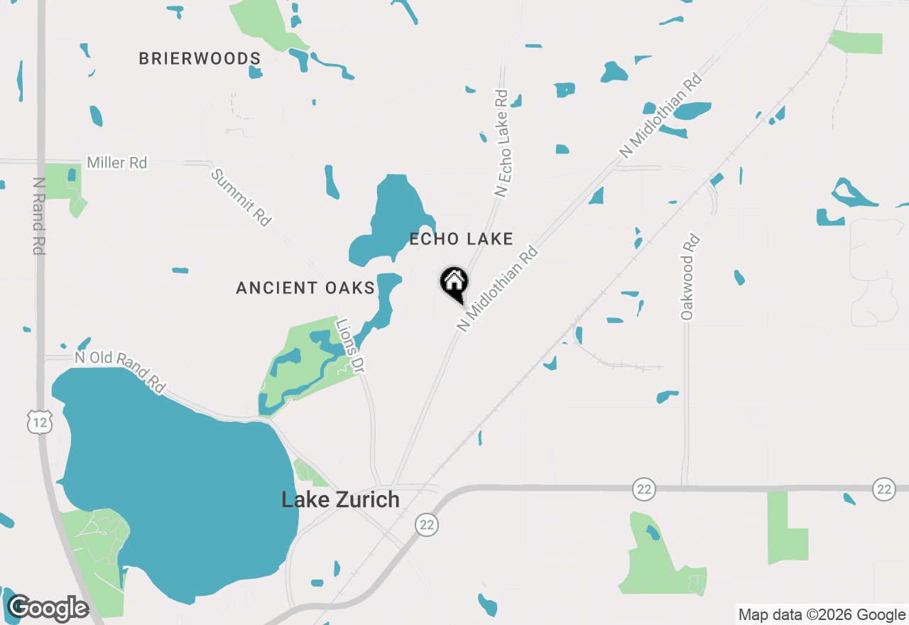 Map of 23540 N Echo Lake Road, Lake Zurich, IL 60047