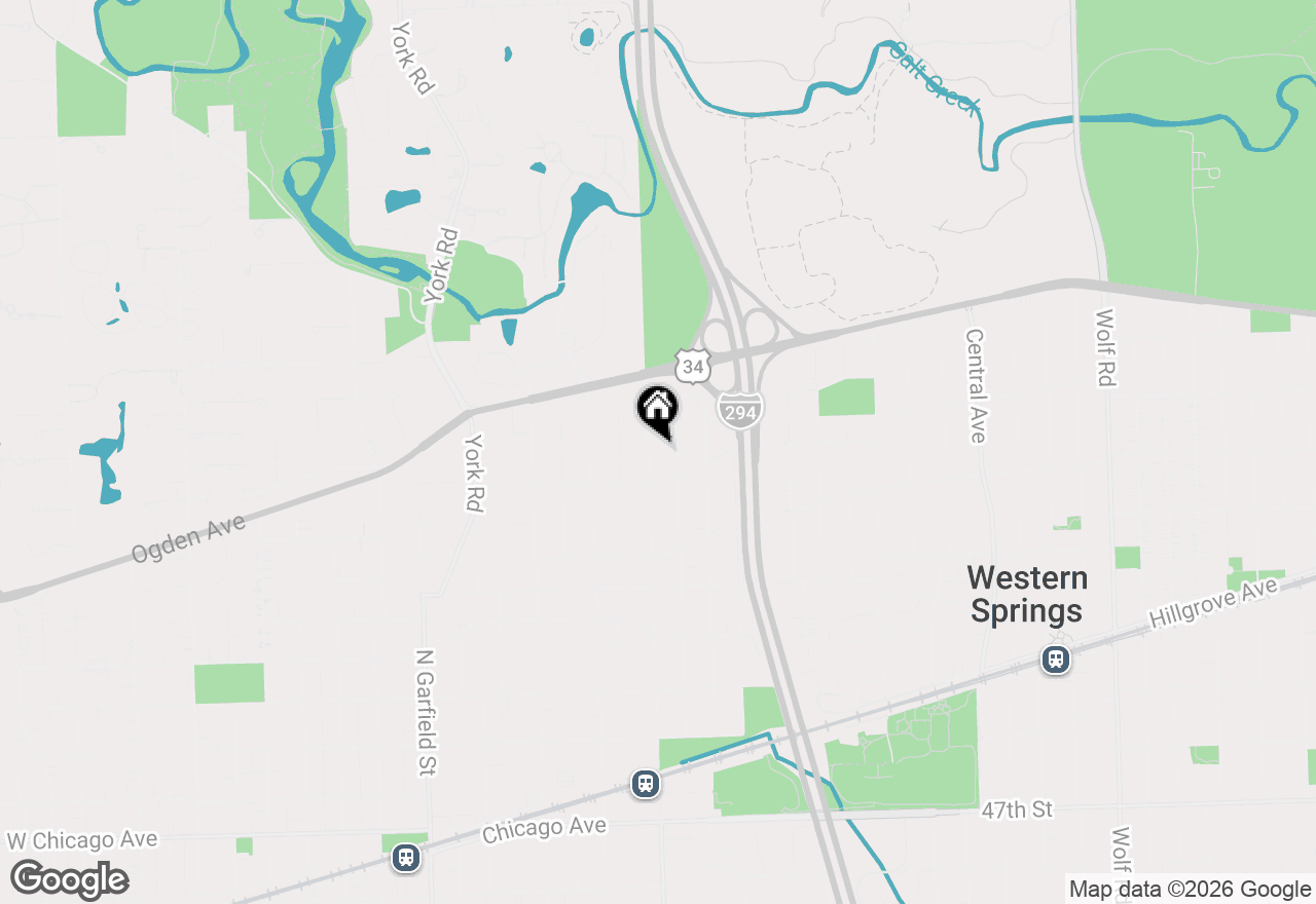 Map of 725 N County Line Road, Hinsdale, IL 60521