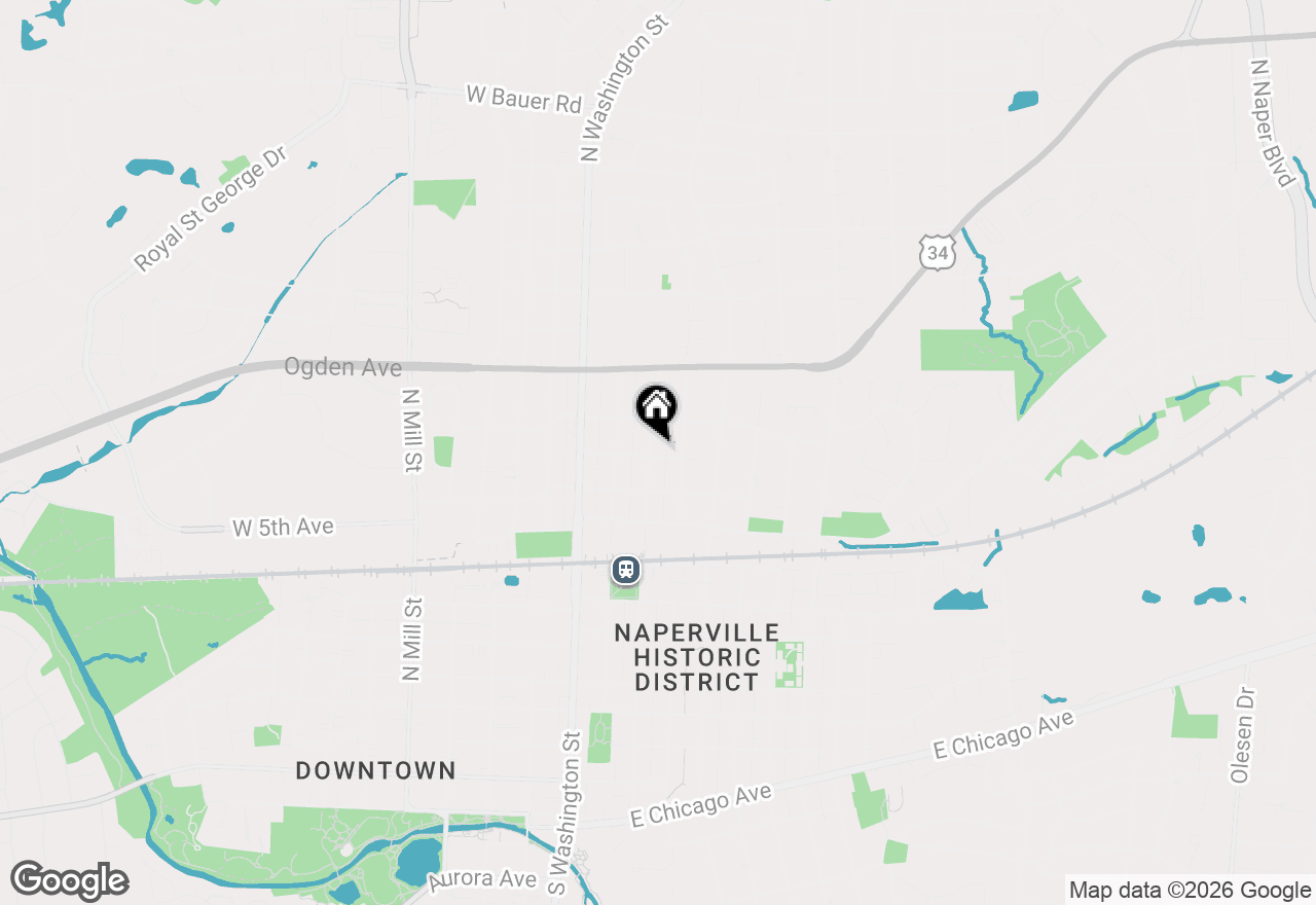 Map of 706 N Ellsworth Street, Naperville, IL 60563