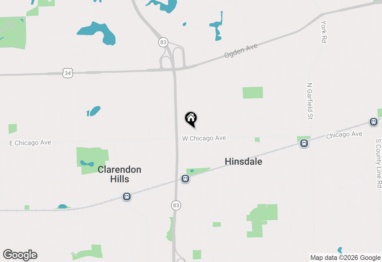 Map of 22 N Quincy Street, Hinsdale, IL 60521