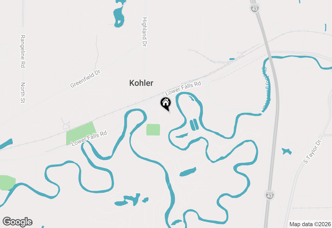 Map of 605 East Riverside Dr, Kohler, WI 53044