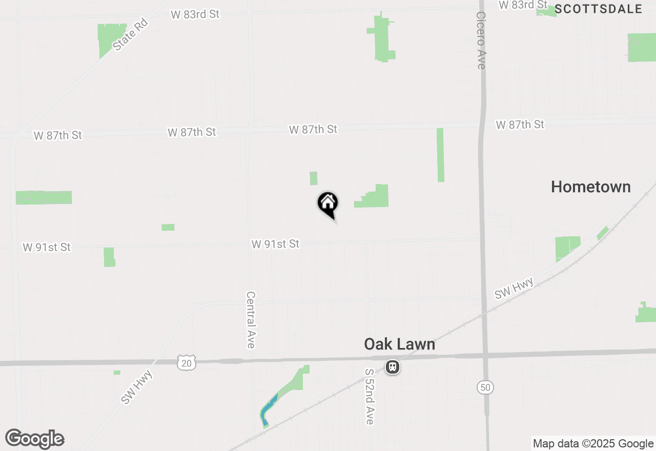 Map of 5316 Otto Place, Oak Lawn, IL 60453