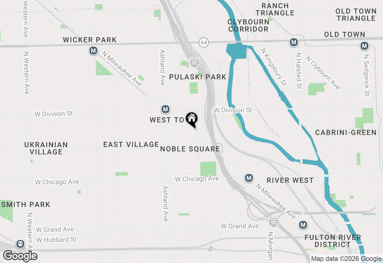 Map of 1072 N Milwaukee Avenue, Chicago, IL 60642