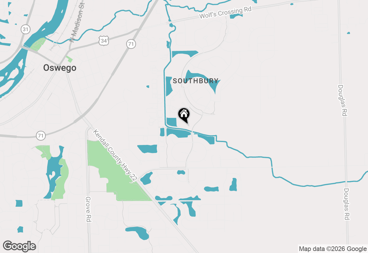 Map of 134 Daltrey Drive, Oswego, IL 60543