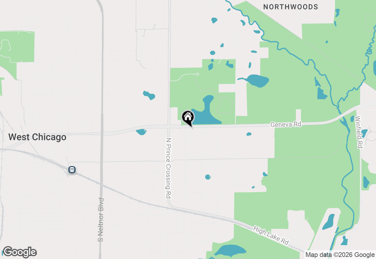 Map of 1 Sunset Avenue, West Chicago, IL 60185