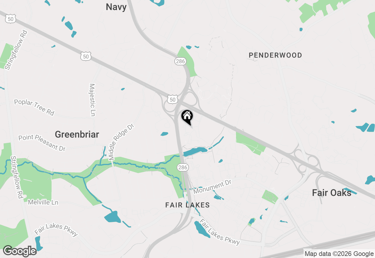 Map of 4043 Lake Glen Road, Fairfax, VA 22033