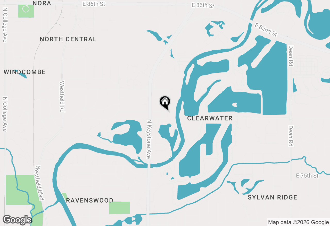 Map of 2605 Beach Avenue, Indianapolis, IN 46240