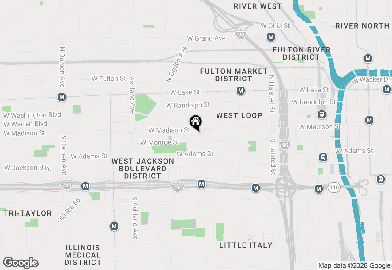 Map of 1229 W Madison Street #P, Chicago, IL 60607