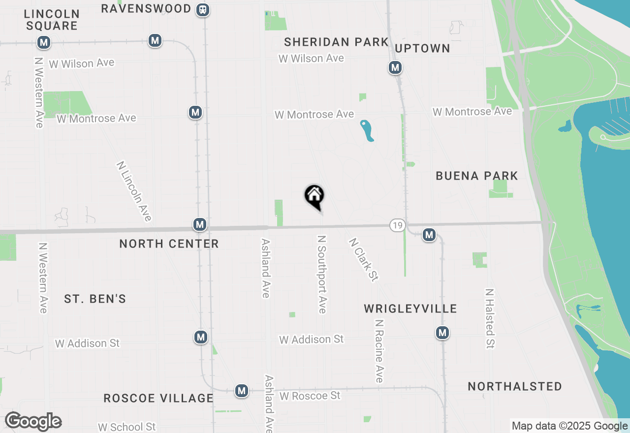 Map of 1413 W Cuyler Avenue #2W, Chicago, IL 60613