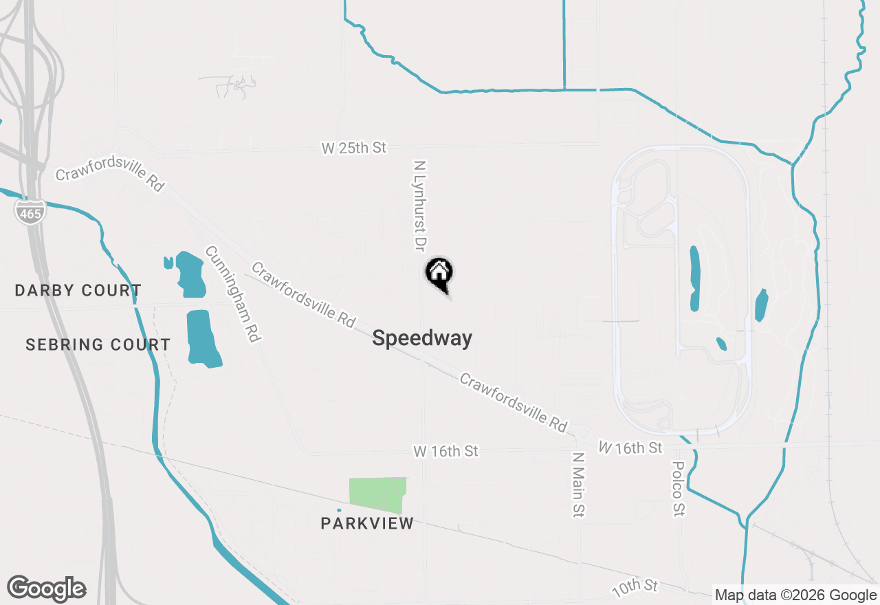 Map of 2054 Gerrard Avenue, Speedway, IN 46224