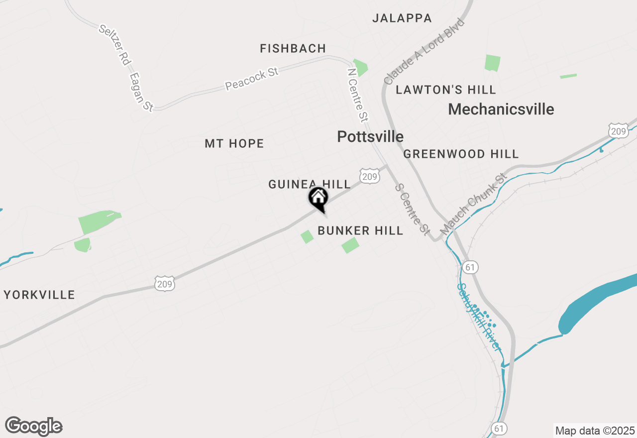 Map of 814 W Norwegian Street, Pottsville, PA 17901