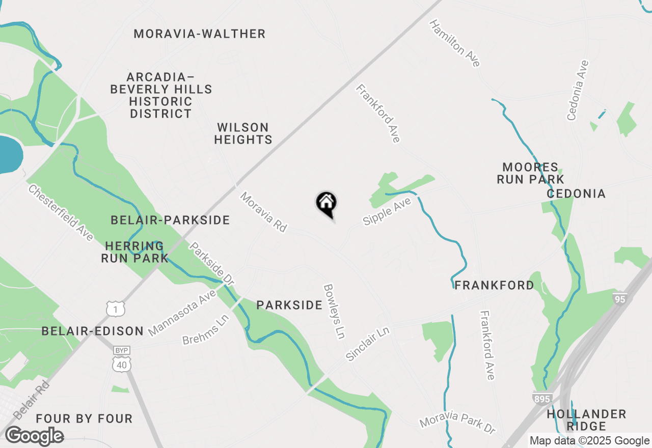 Map of 4621 Marx Avenue, Baltimore, MD 21206