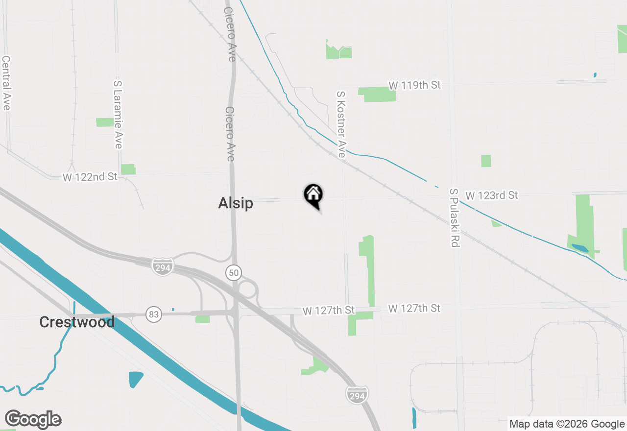 Map of 4501 W 123rd Place, Alsip, IL 60803