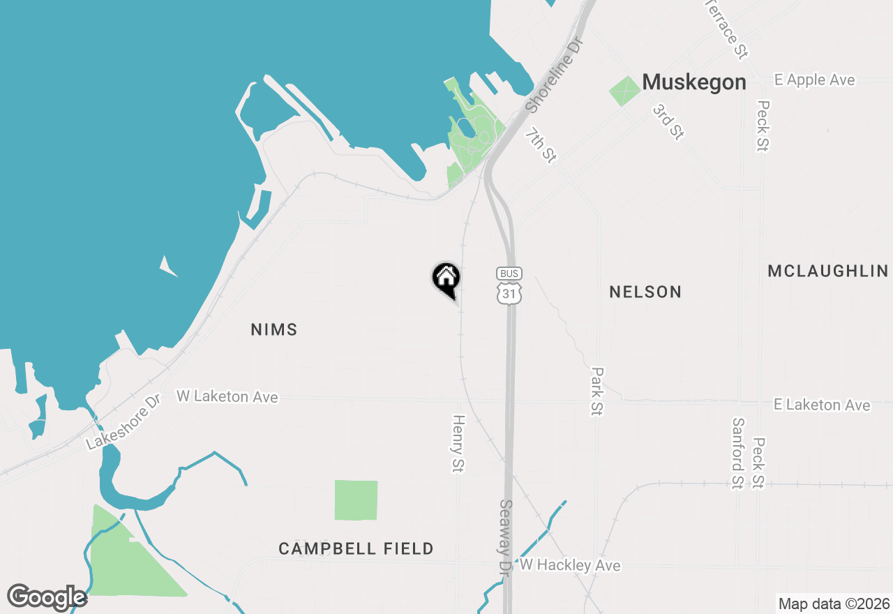 Map of 837 W Southern Avenue, Muskegon, MI 49441