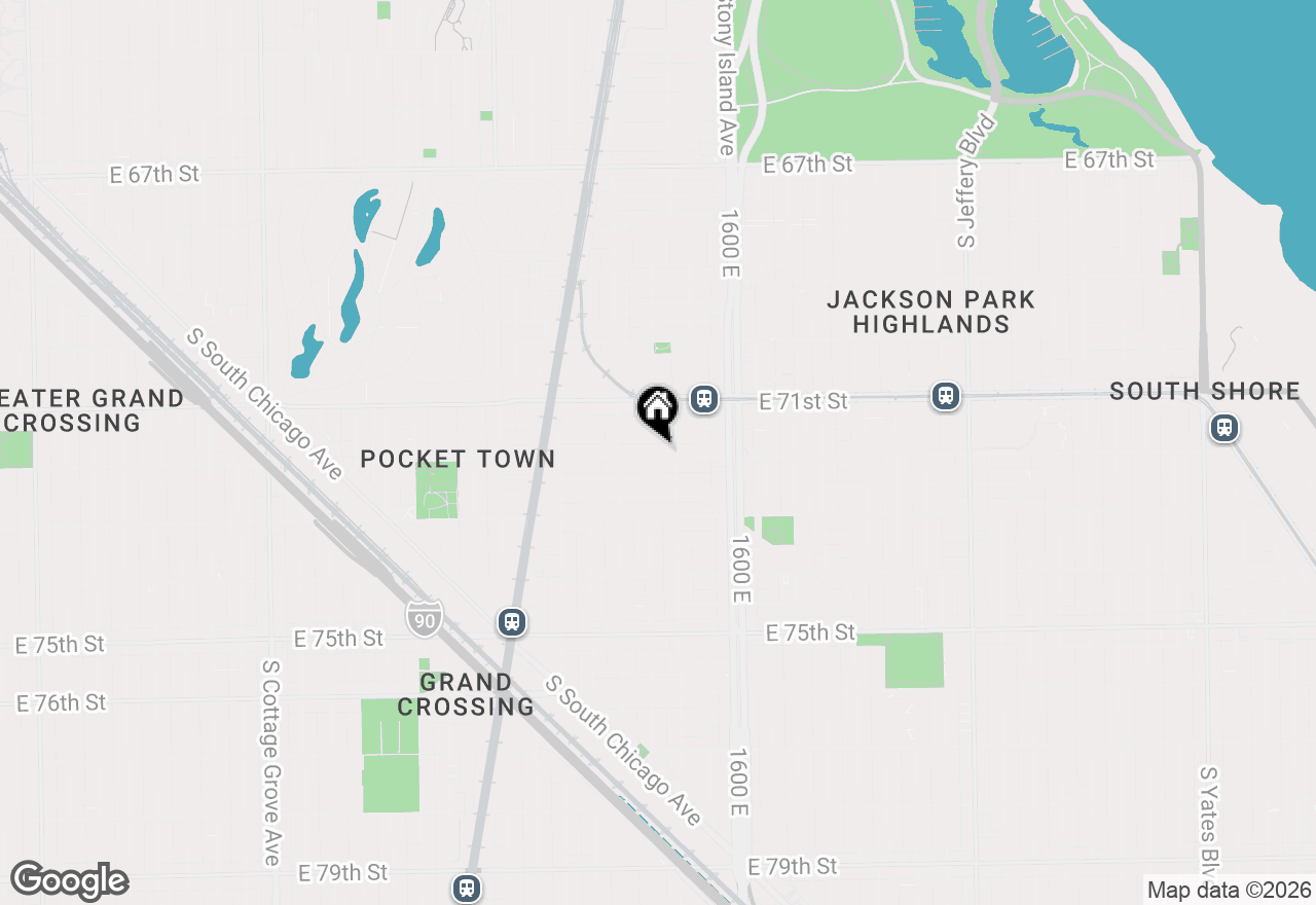 Map of 1440 E 72nd Street, Chicago, IL 60619