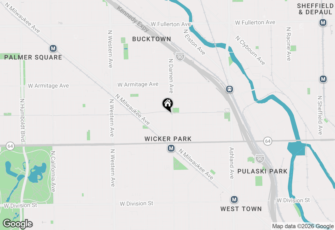 Map of 2012 W Willow Street #C, Chicago, IL 60647