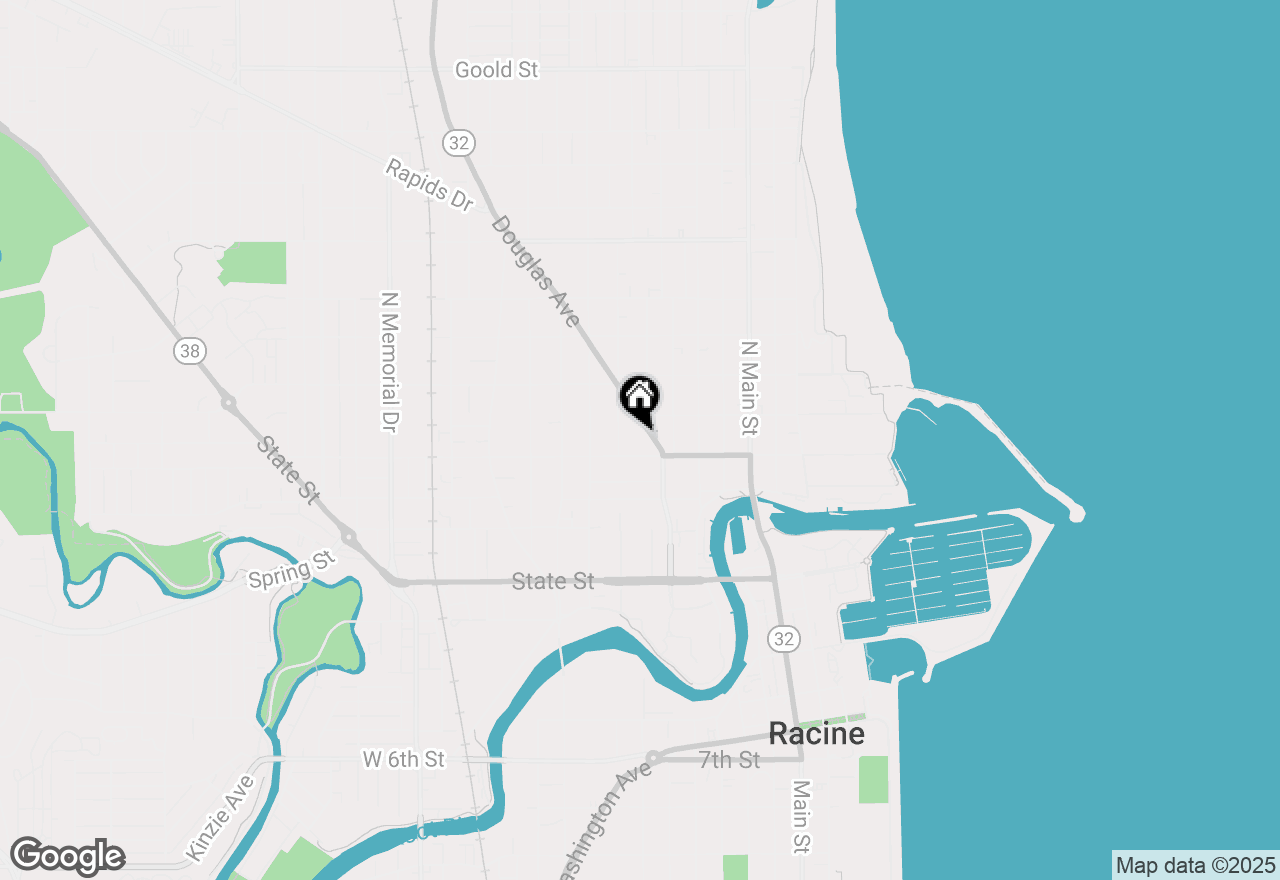 Map of 1216 Douglas Ave, Racine, WI 53402