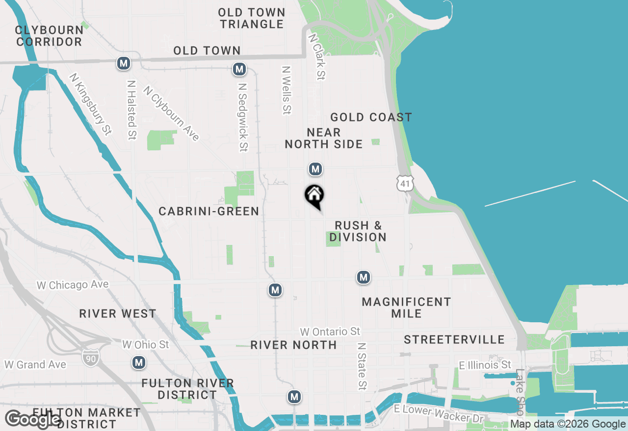 Map of 120 W Oak Street #4D, Chicago, IL 60610