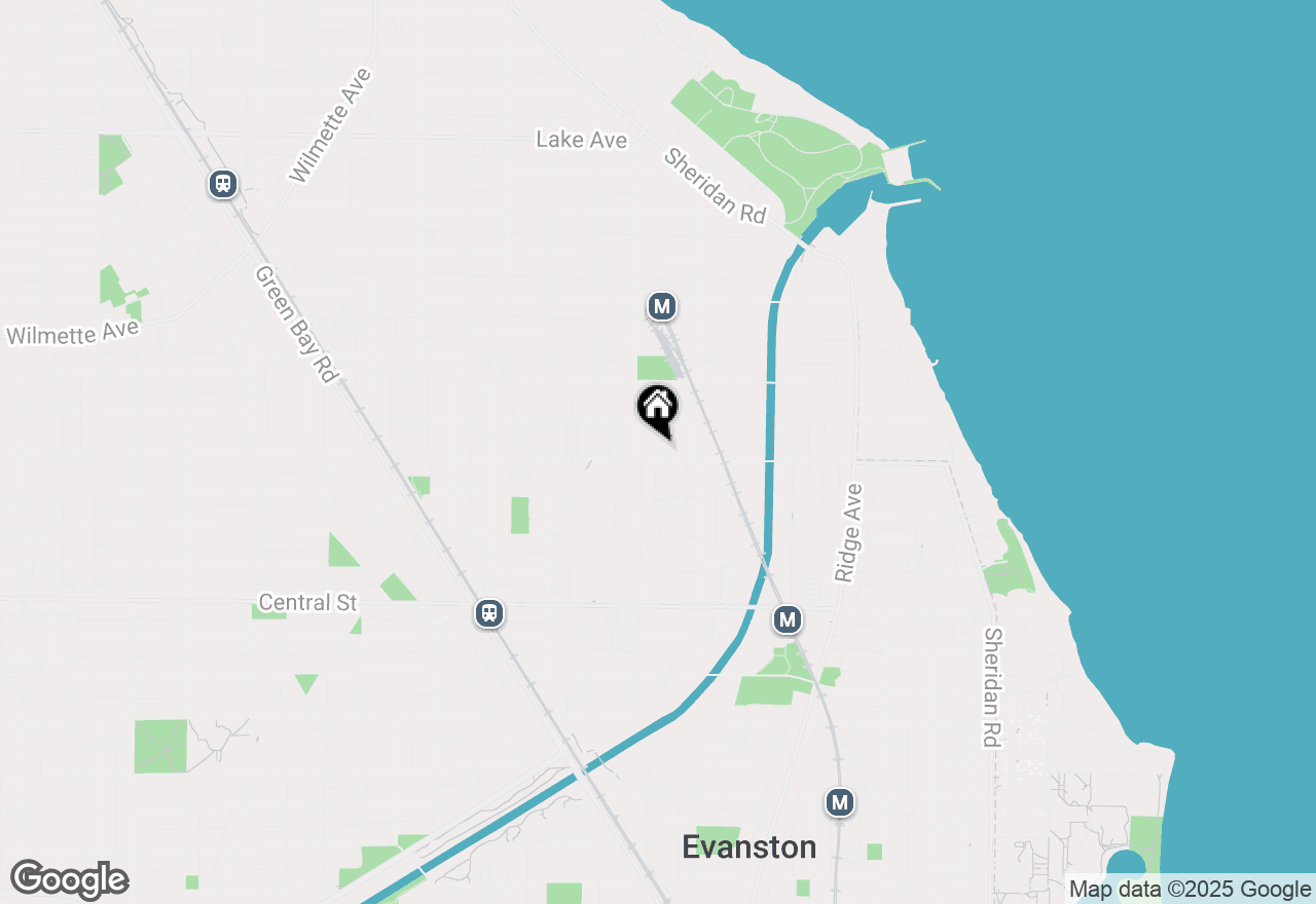Map of 105 Dupee Place, Wilmette, IL 60091