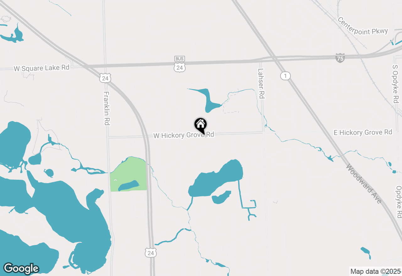 Map of 415 W Hickory Grove Road, Bloomfield Hills, MI 48302