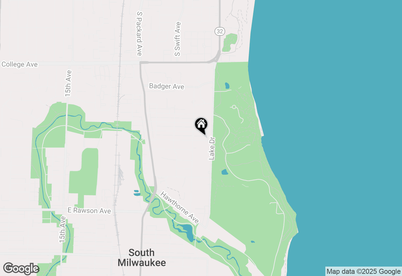 Map of 522 Oak St, South Milwaukee, WI 53172