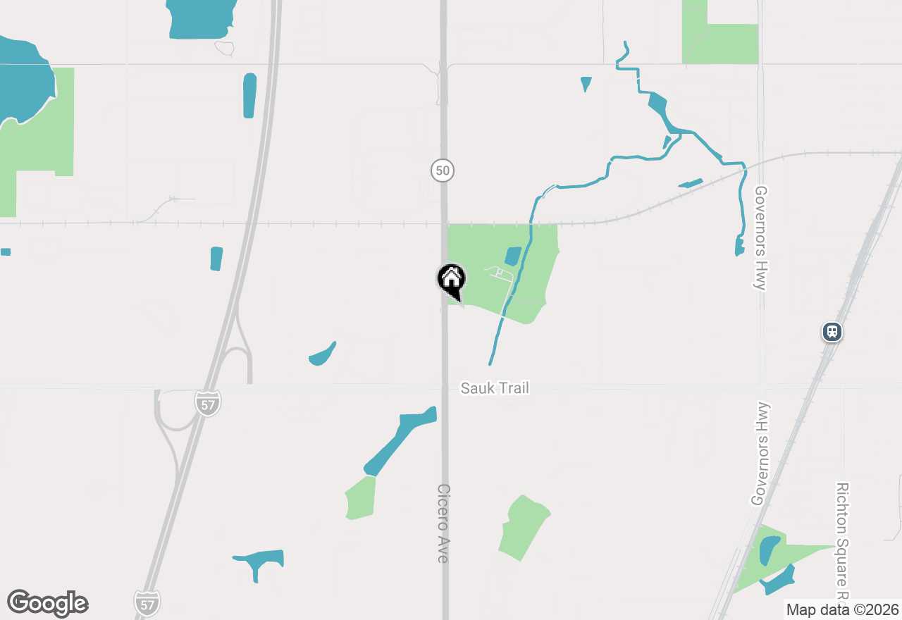 Map of 22102 Hawthorne Way, Richton Park, IL 60471