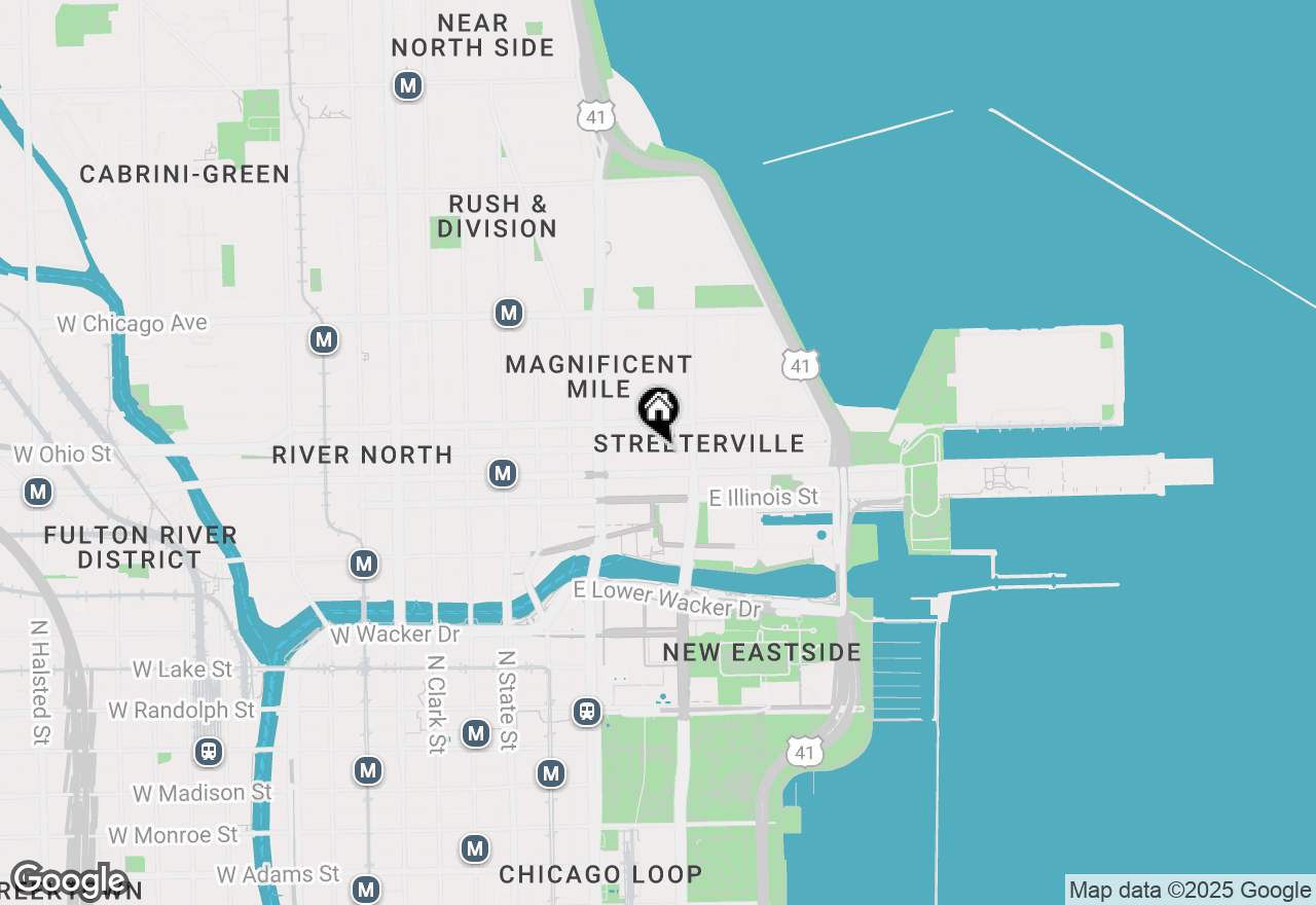 Map of 211 E Ohio Street #2517, Chicago, IL 60611