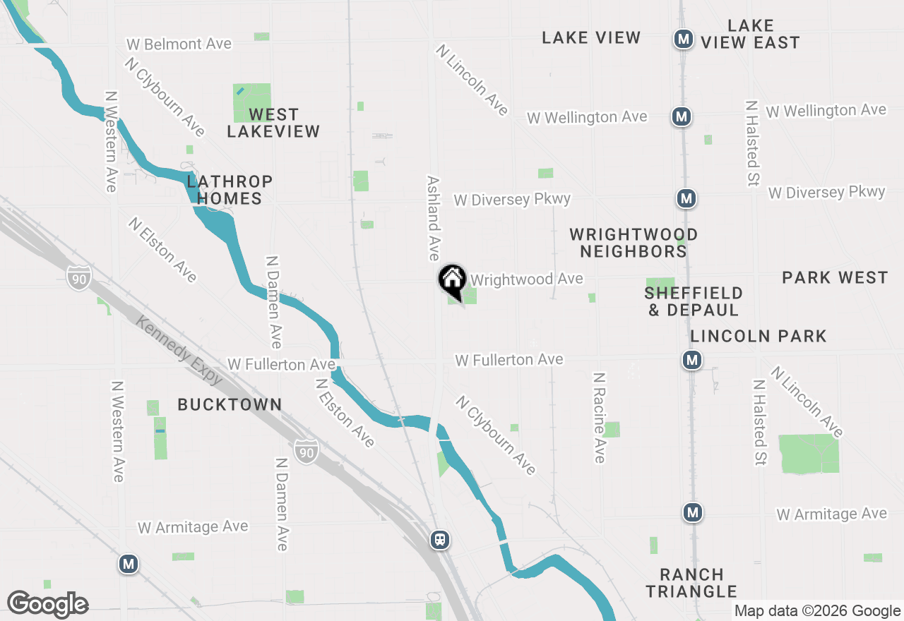 Map of 2512 N Bosworth Avenue #208, Chicago, IL 60614