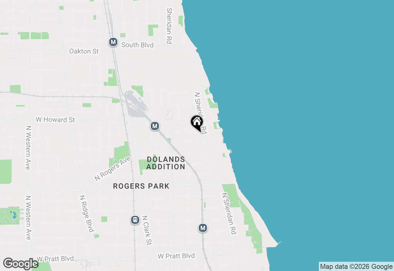 Map of 1429 W Birchwood Avenue #3W, Chicago, IL 60626