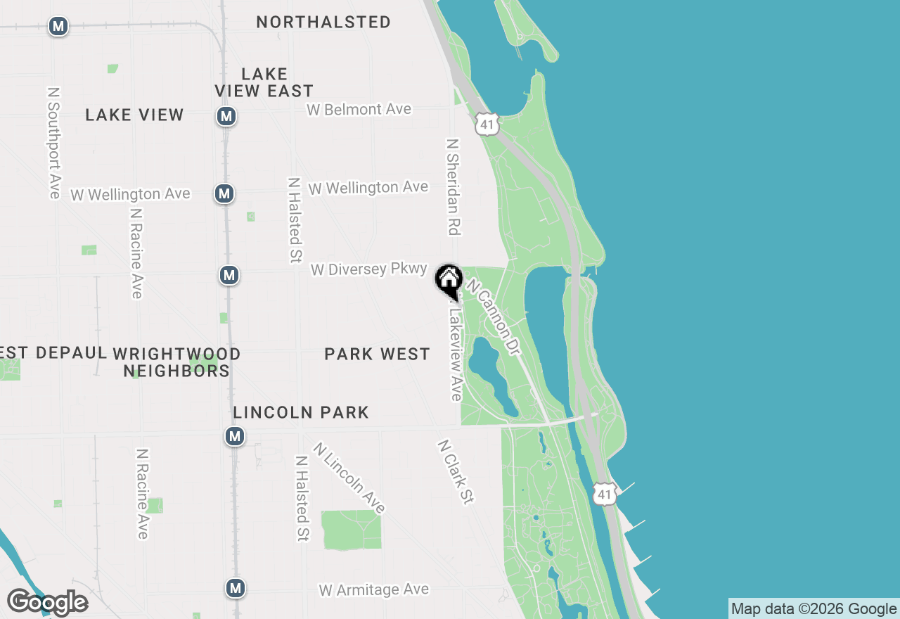 Map of 2650 N Lakeview Avenue #1507, Chicago, IL 60614