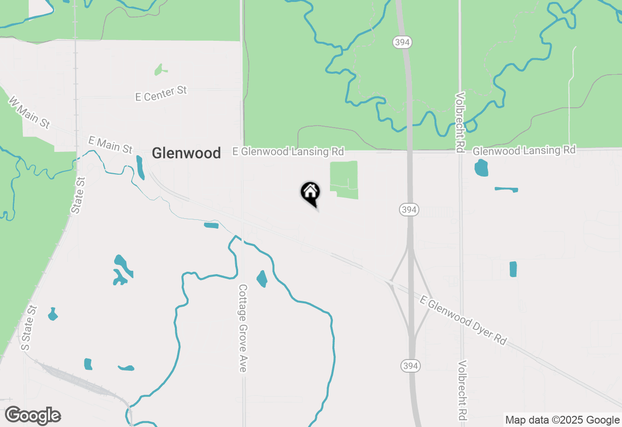 Map of 824 E 193rd Place, Glenwood, IL 60425