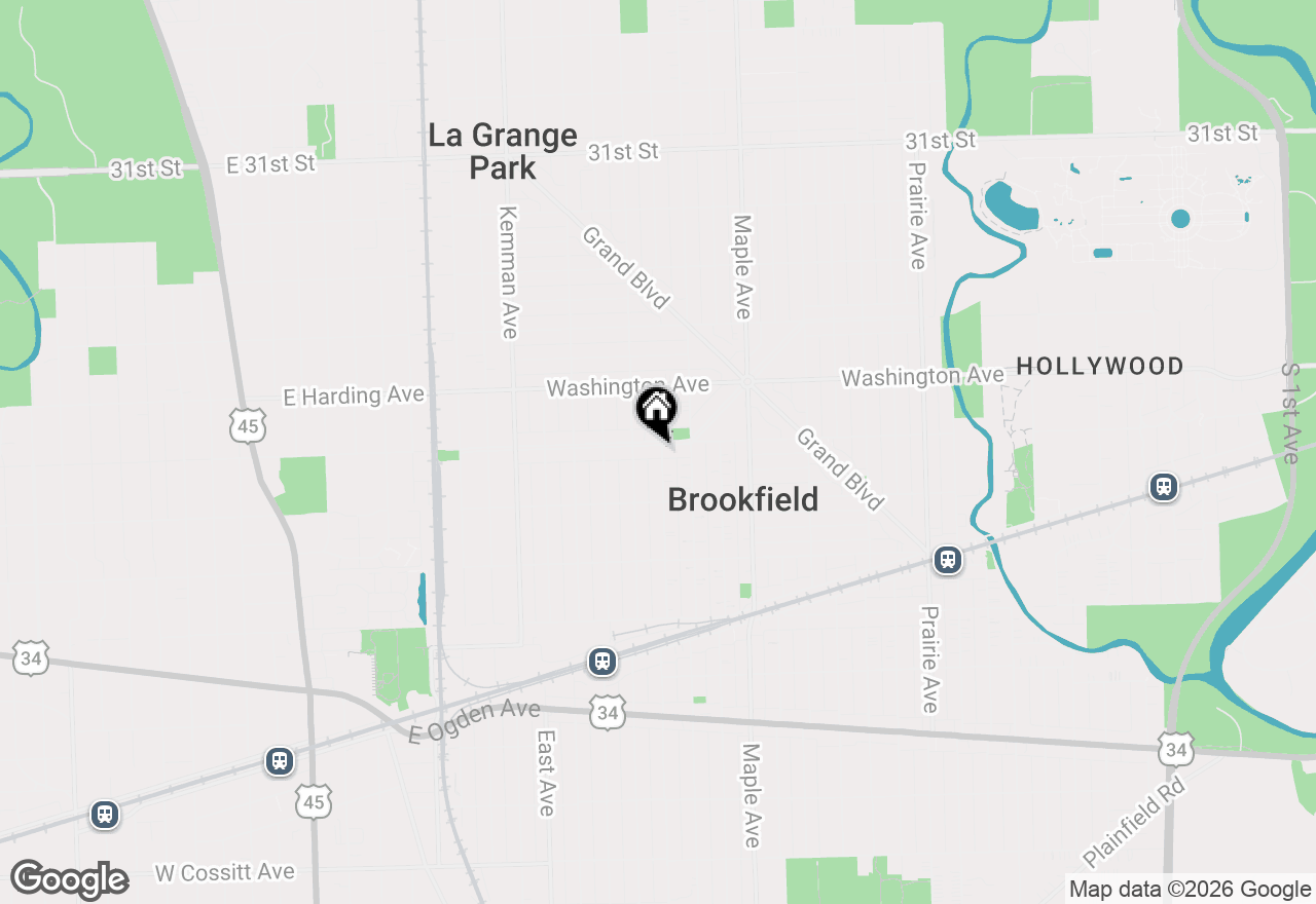 Map of 9329 Lincoln Avenue, Brookfield, IL 60513