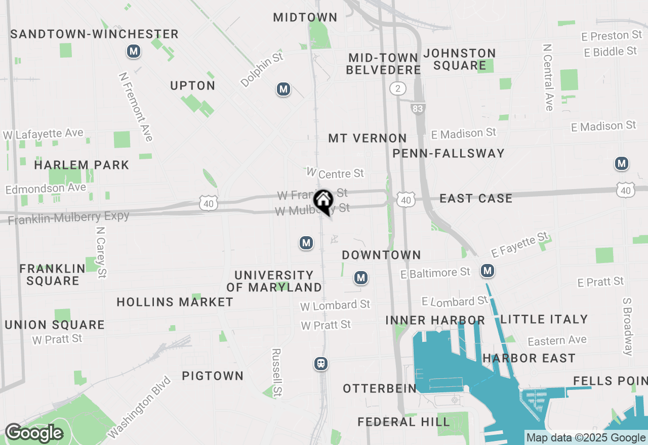 Map of 303 N Howard Street #204, Baltimore, MD 21201