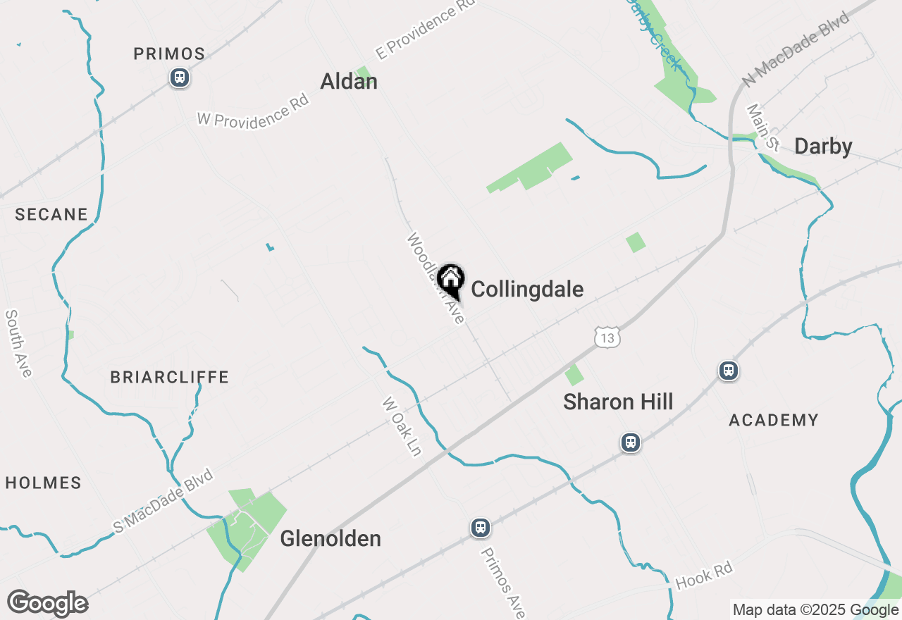 Map of 216 Woodlawn Avenue, Collingdale, PA 19023