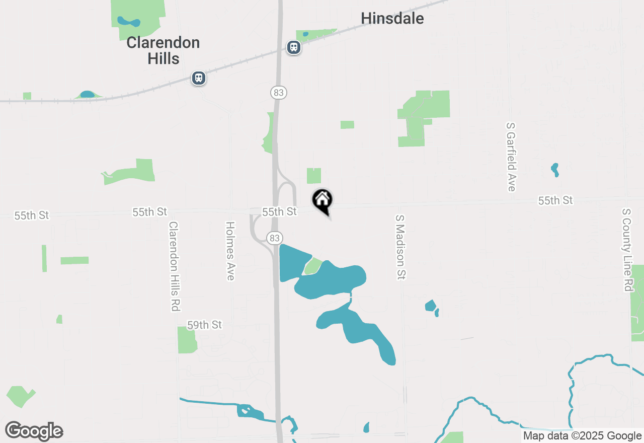 Map of 5524 S Bruner Street, Hinsdale, IL 60521