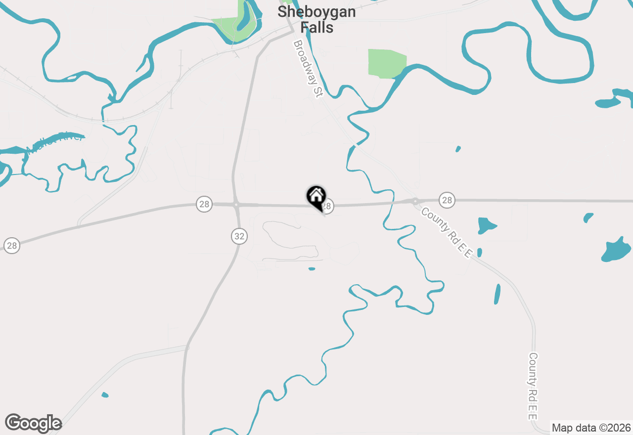 Map of 255 Fairway Meadows Ln, Sheboygan Falls, WI 53085