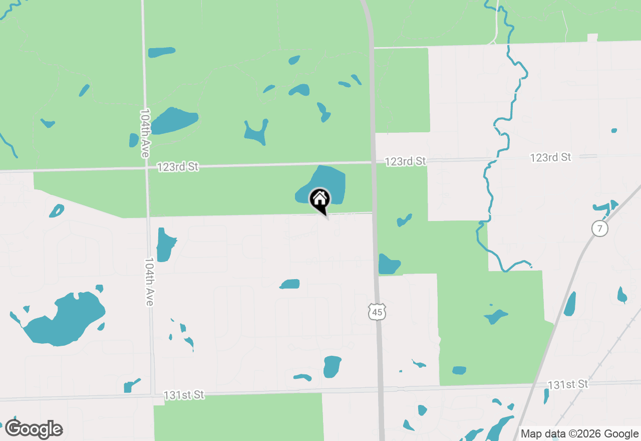 Map of 10523 W 125th Street, Palos Park, IL 60464