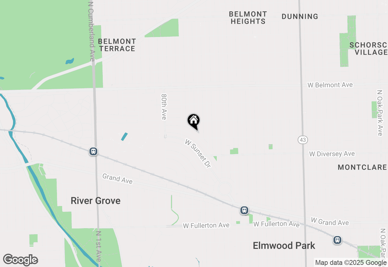 Map of 7818 W Elmgrove Drive, Elmwood Park, IL 60707