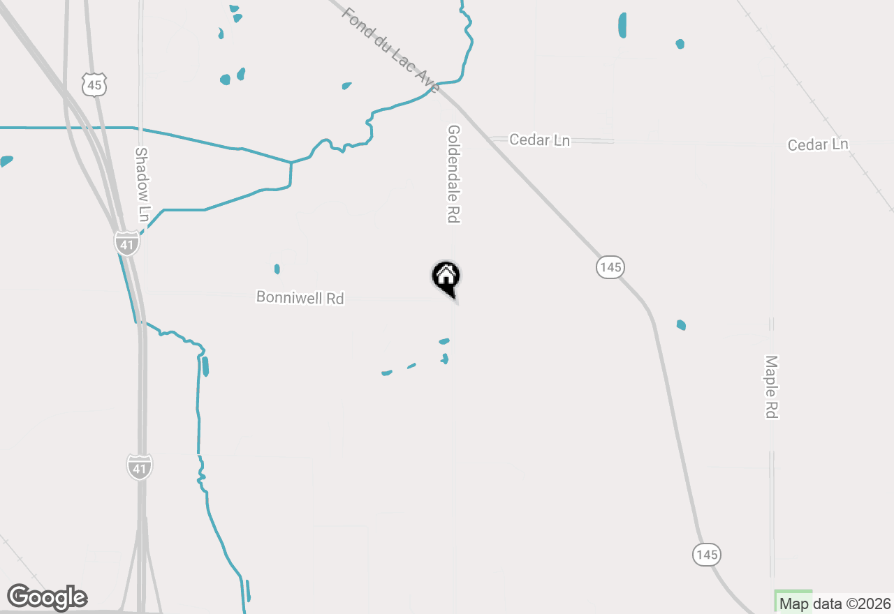 Map of N136W20441 Bonniwell Rd, Richfield, WI 53076