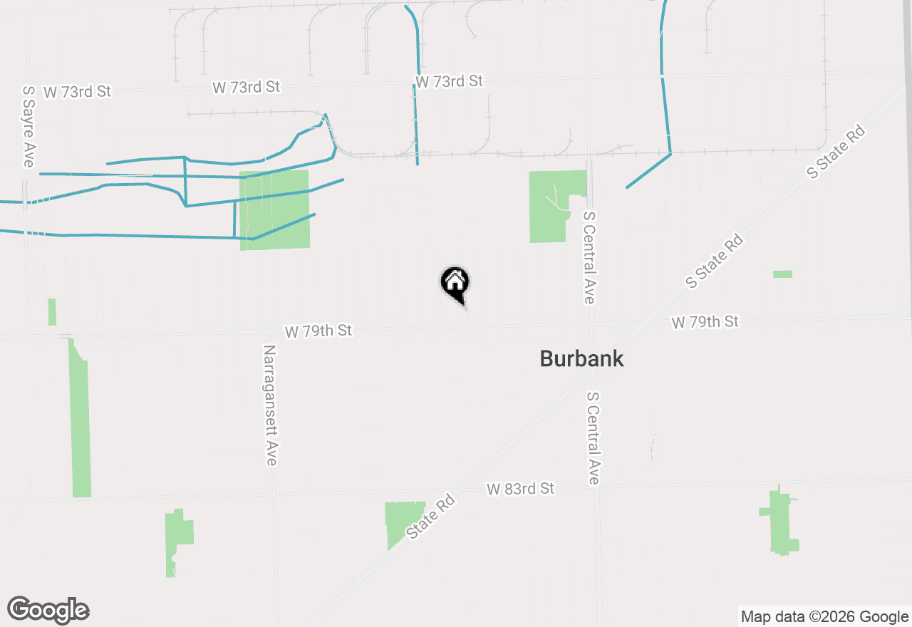Map of 7847 Mason Avenue, Burbank, IL 60459
