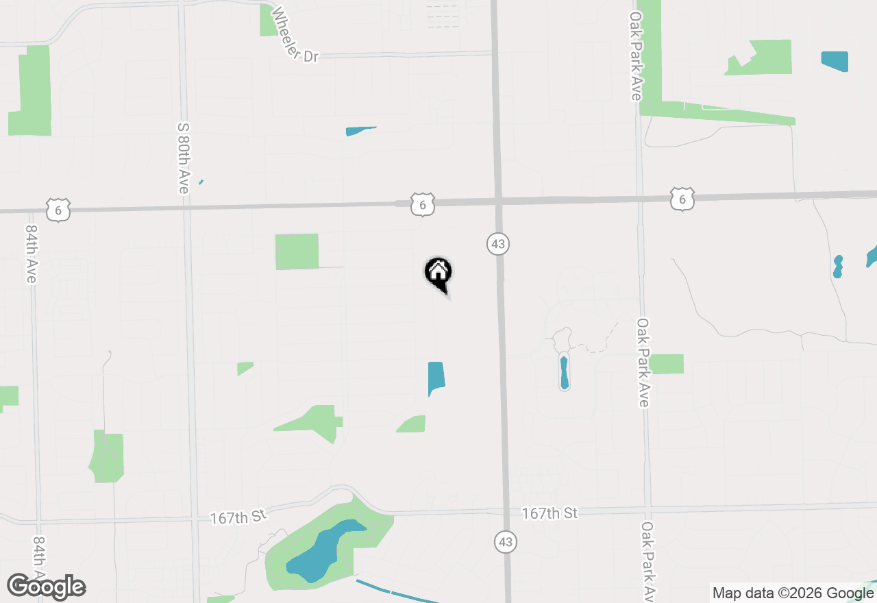 Map of 16113 Lake Villa Avenue, Tinley Park, IL 60477