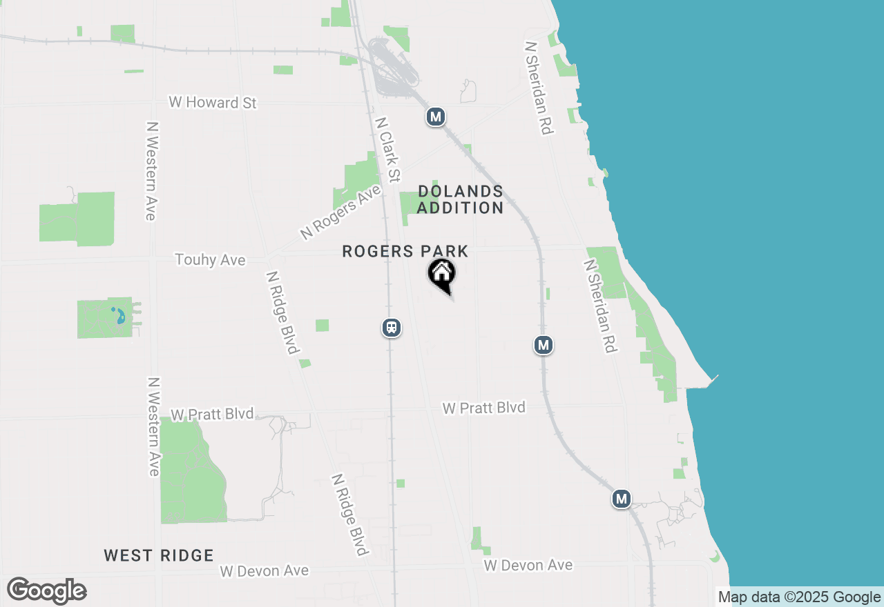 Map of 1642.5 W Greenleaf Avenue #1S, Chicago, IL 60626